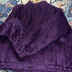 Ladies eggplant purple  vintage wool/mohair jacket